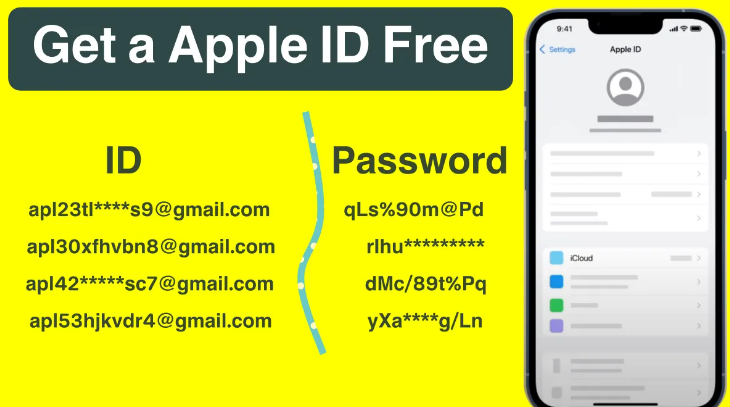 70+ Free Apple IDs and Passwords With 200 GB iCloud+ Storage