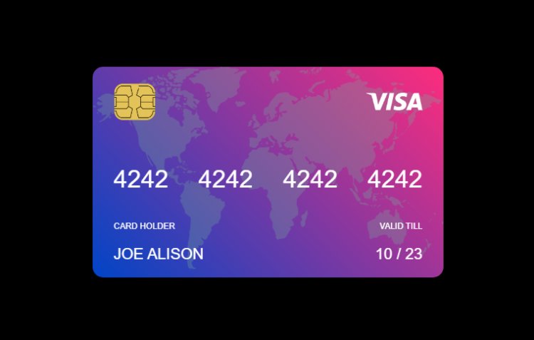 Credit card design with HTML and CSS animation only.