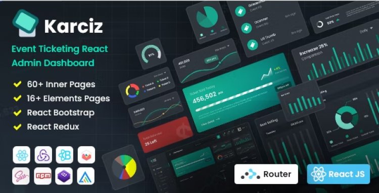 Karciz - React Redux Ticketing Admin Dashboard v1.0 Free